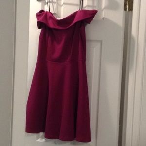 Lulu's magenta dress